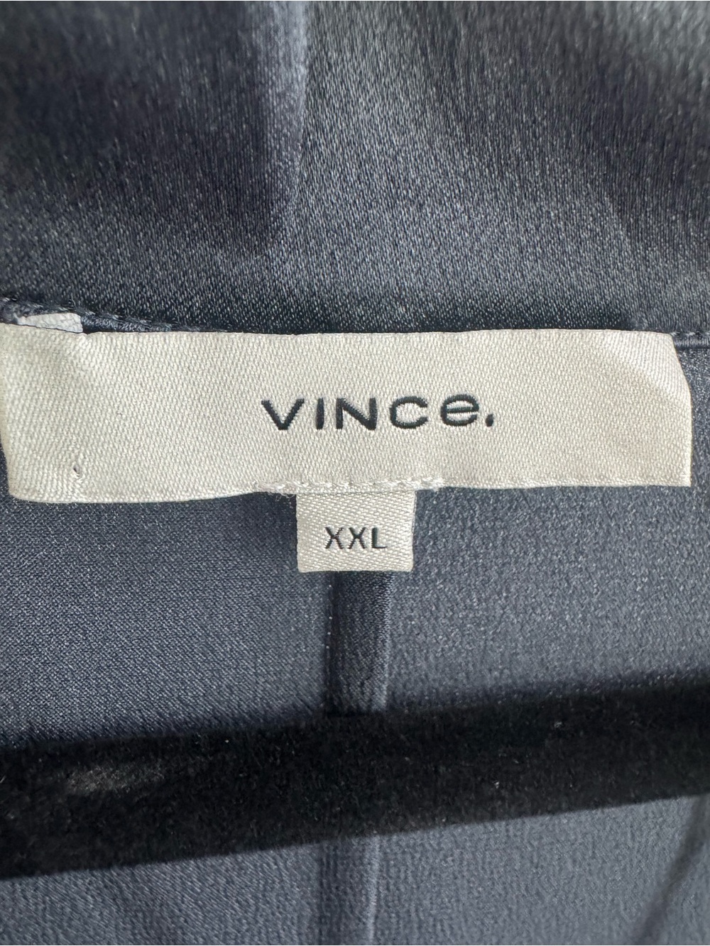 NWT VINCE $365 sumptuous silk gray tie back button down blouse sz XXL WOWZA! - Picture 8 of 8